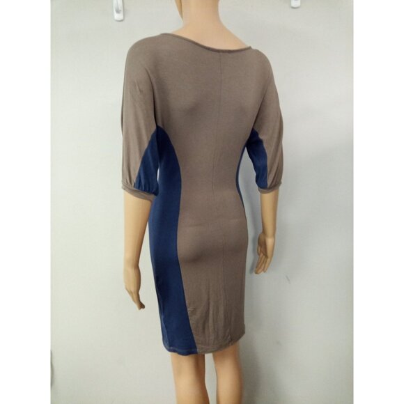 Soprano Women's Brown Blue Mini Dress Size Medium - Picture 3 of 6